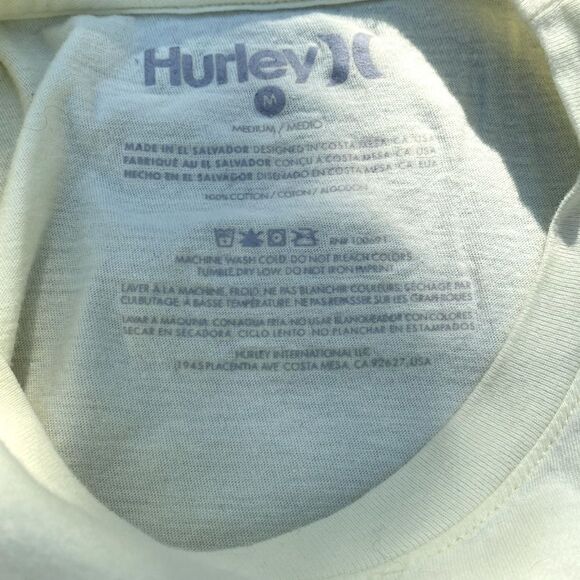 👚Hurley Yellow Short Sleeve Graphic Tee Sz M Excellent Condition! - Picture 4 of 5